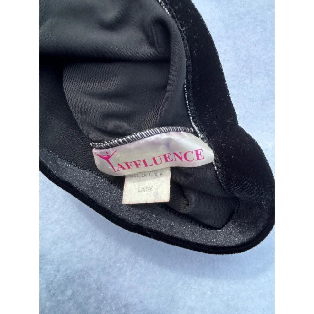 Affluence Dancewear Girls Size Large Black Dance Crop Top Ballet Jazz